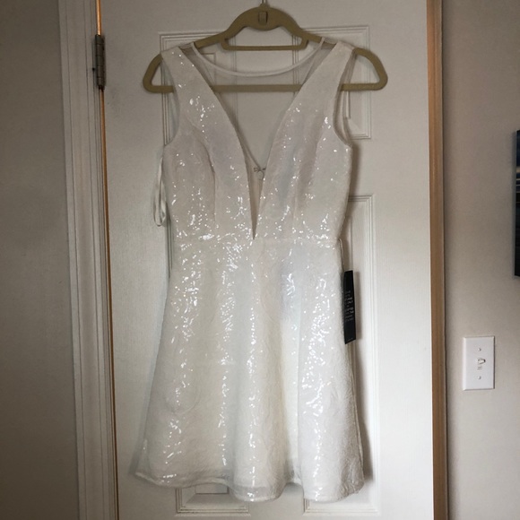 BCBG illusion neckline sequence dress! - Picture 2 of 6